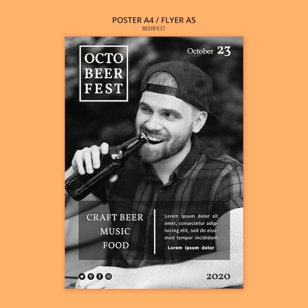 Flyer template for octobeerfest