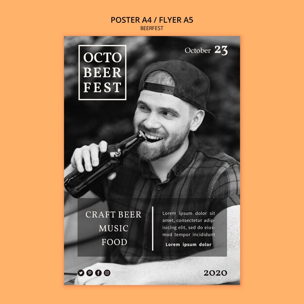 Flyer template for octobeerfest