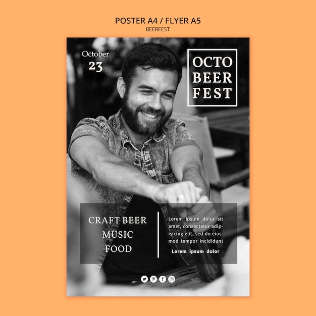 Flyer template for octobeerfest