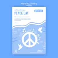 Free PSD flyer template for peace day