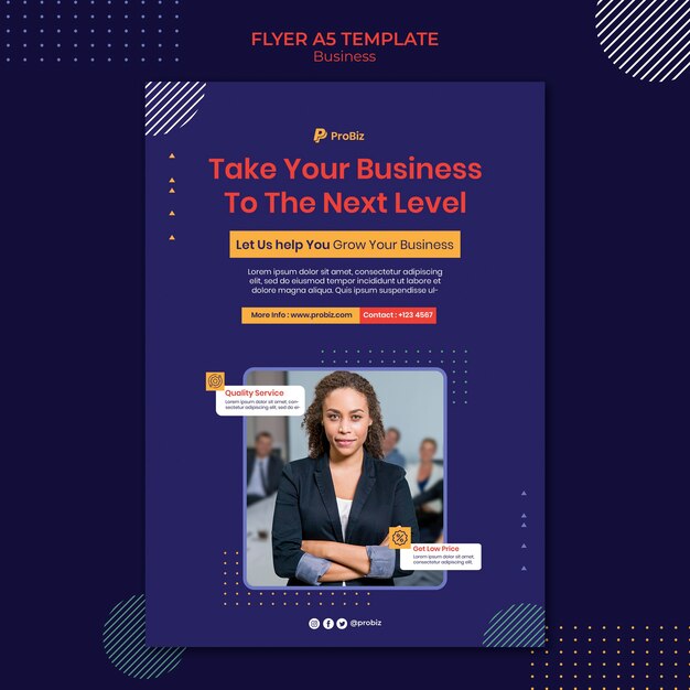 Flyer template for professional business solutions