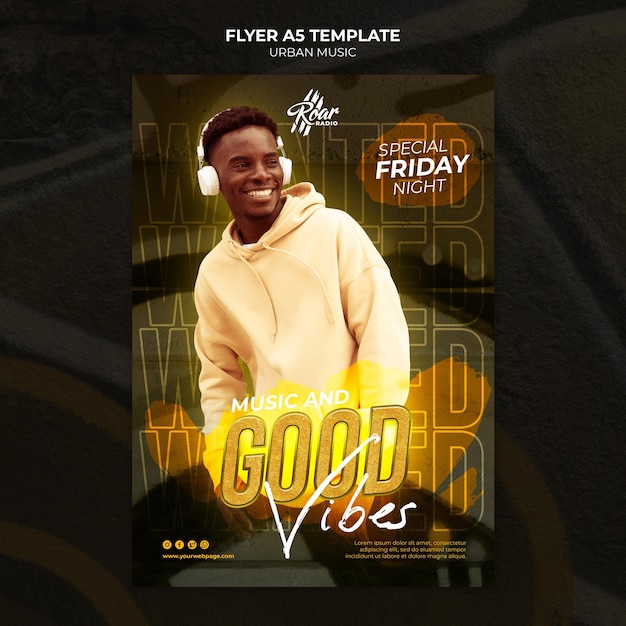 Flyer urban music design template