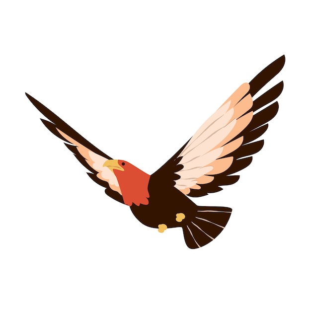 Free PSD flying bird illustration