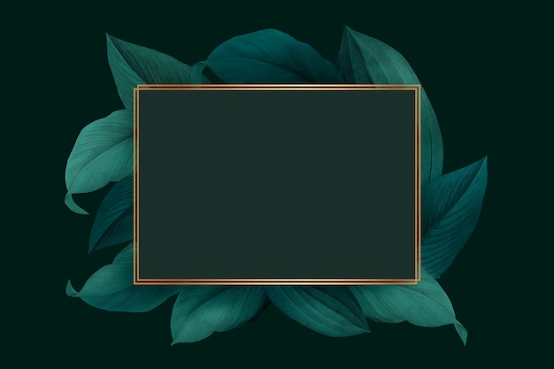 Free PSD foliage decorated frame