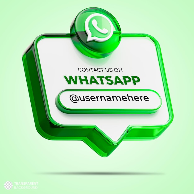 Free PSD follow us on whatsapp social media 3d render banner