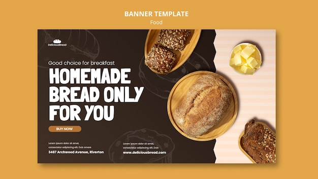 Free PSD food banner design template