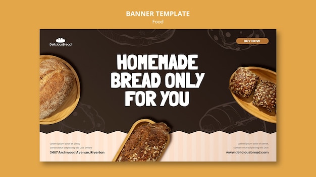 Free PSD food banner design template