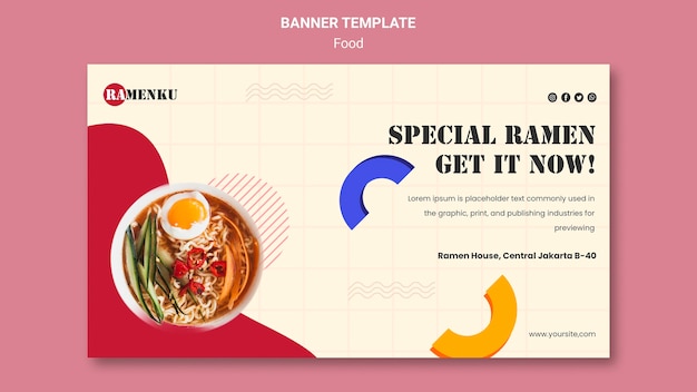 Food banner template