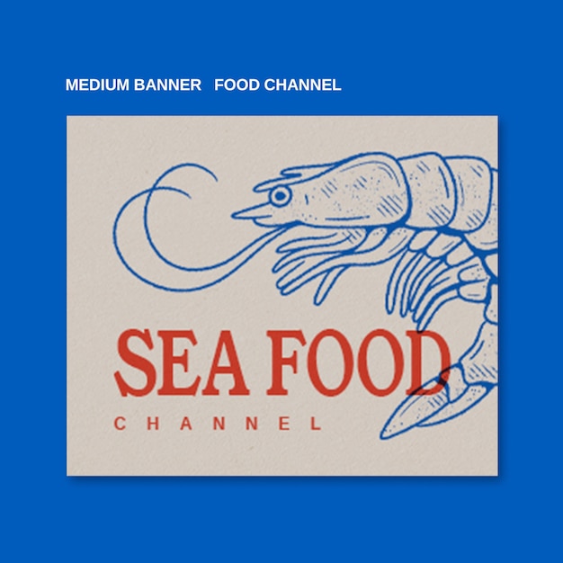 Free PSD food channel banner template