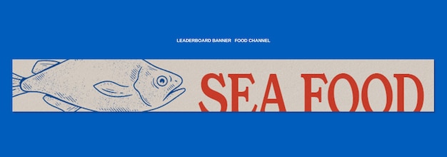 Free PSD food channel leaderboard banner