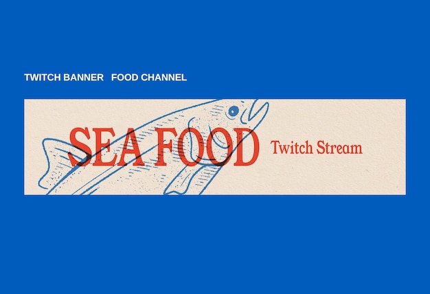 Free PSD food channel twitch banner