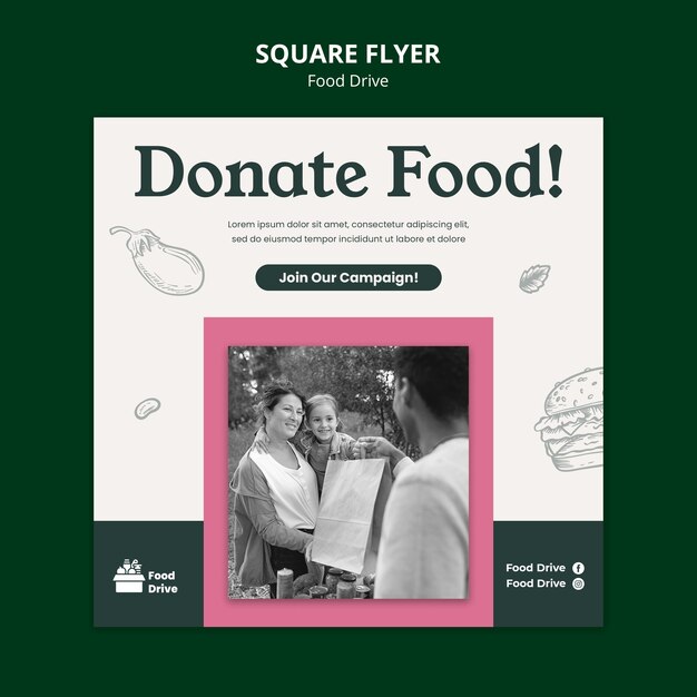 Food drive template design