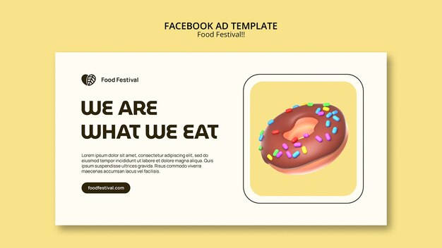 Free PSD food festival facebook template