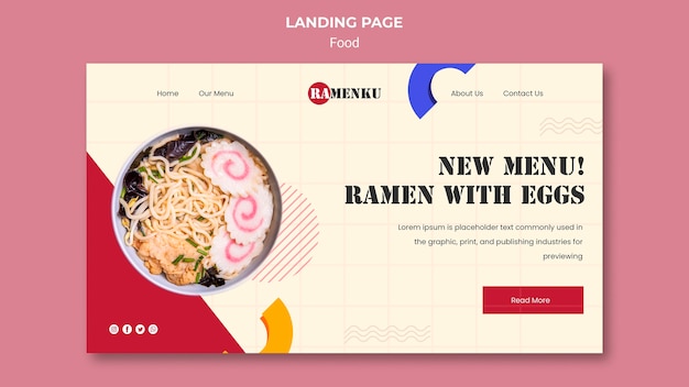 Food landing page