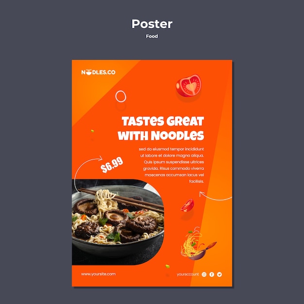 Free PSD food poster design template