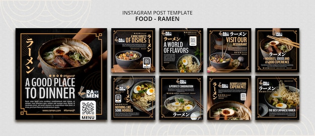 Food ramen template design