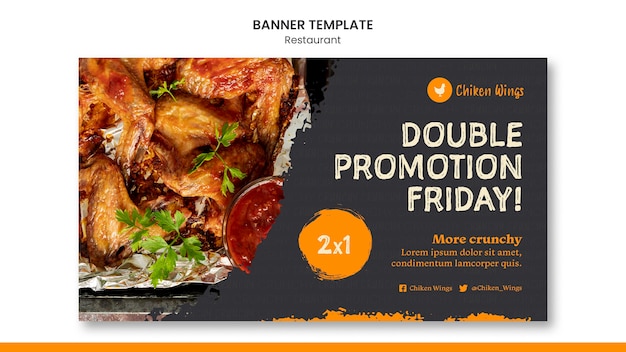 Free PSD food restaurant banner template