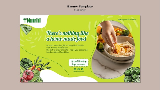 Food safety banner template