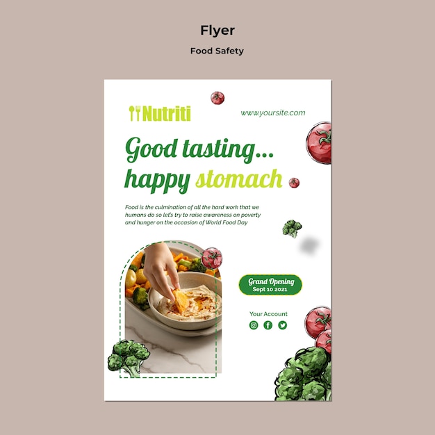 Food safety flyer template