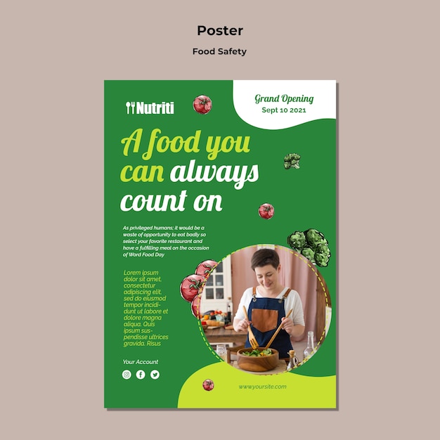 Food safety poster template