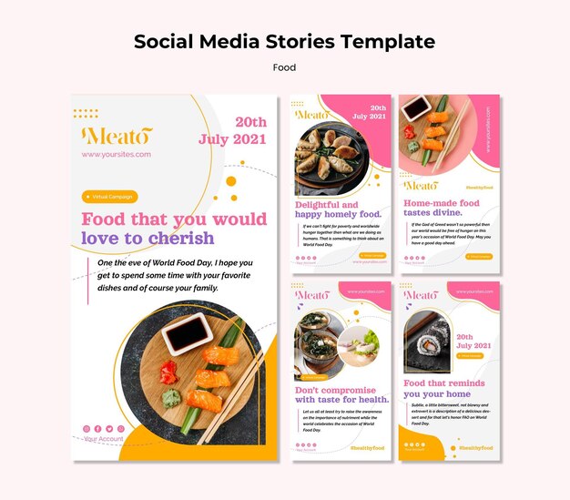 Food social media stories