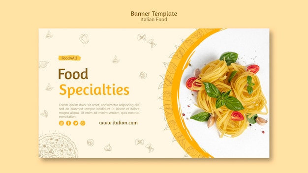 Free PSD food specialties banner template