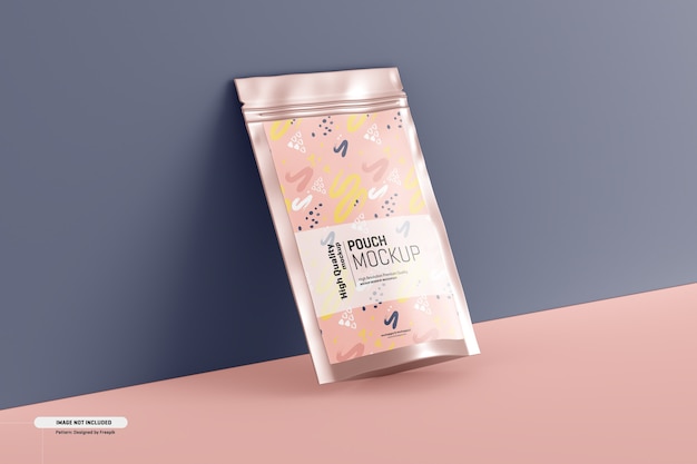 Free PSD food supplement pouch packaging mockup