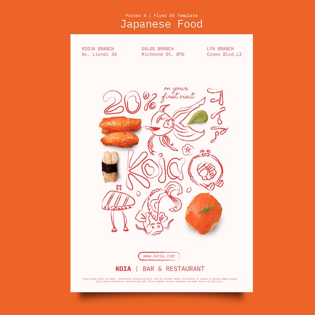 Free PSD food template design