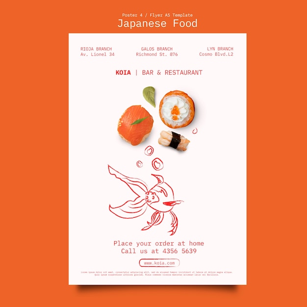 Free PSD food template design