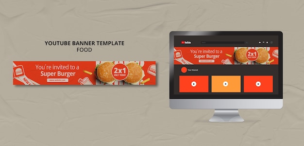 Free PSD food template design