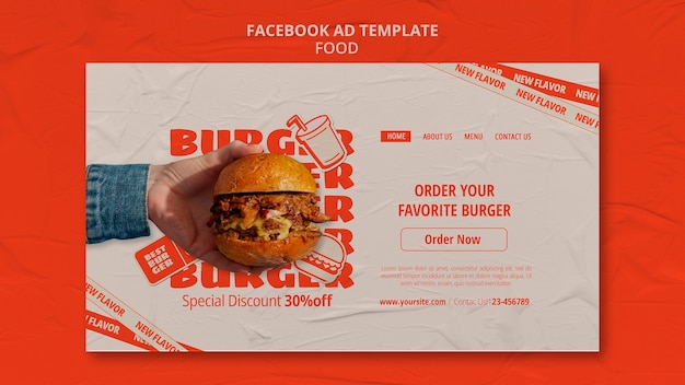 Free PSD food template design