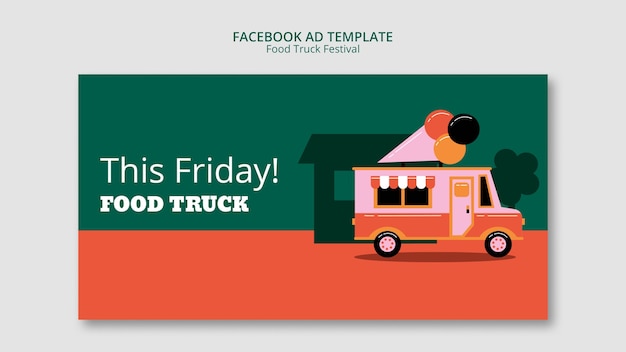 Food truck festival facebook template