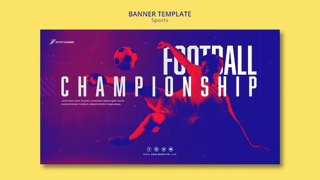 Football championship banner template