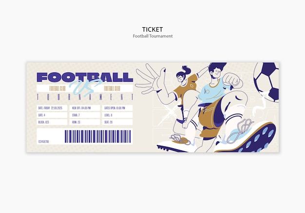 Free PSD football game event template