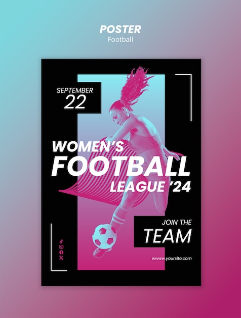 Free PSD football game event template