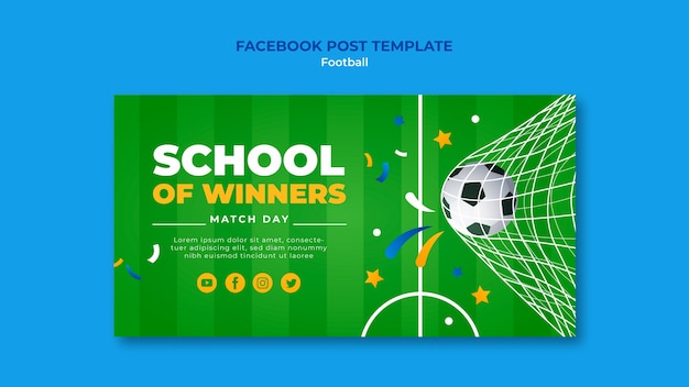 Free PSD football game facebook post