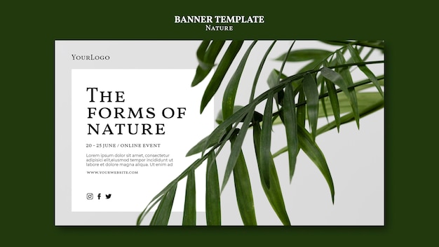 Free PSD forms of nature banner template