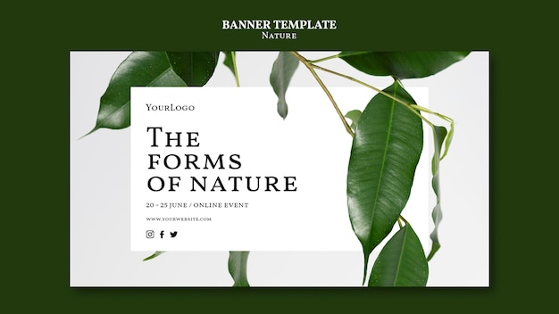 Free PSD forms of nature online event banner template