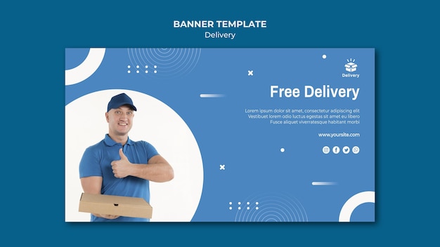 Free PSD free delivery offer banner template