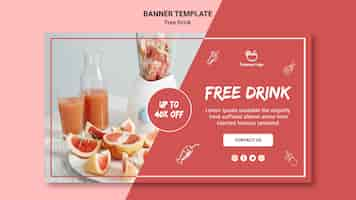 Free PSD free drink banner template style