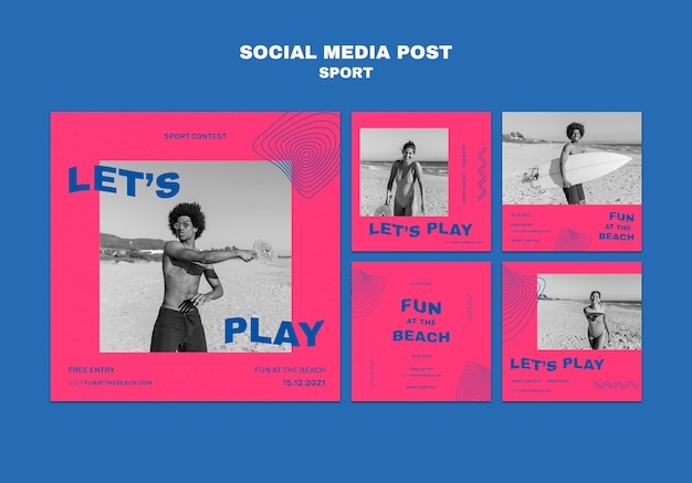 Free PSD free entry contest social media post template