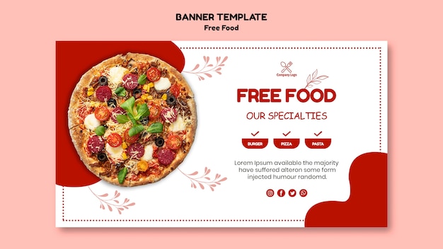 Free PSD free food banner design