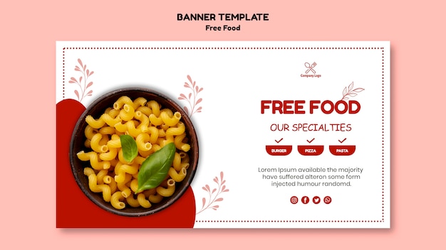 Free PSD free food banner theme