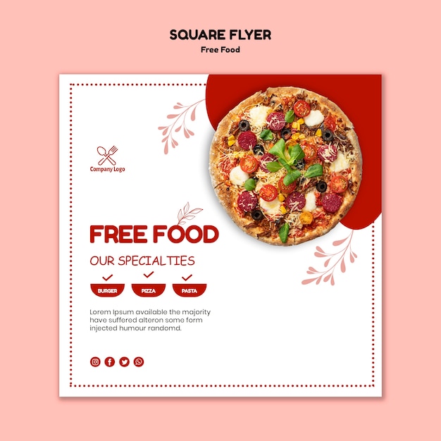 Free food flyer design