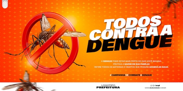 Free PSD free psd social media dengue prevention campaign mosquito disease epidemic