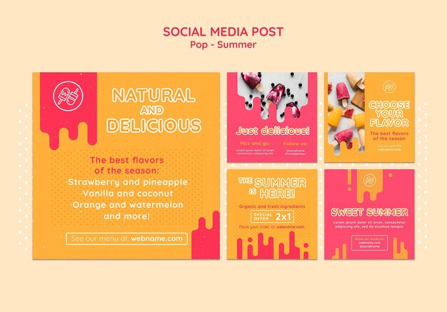 Free theme social media post design template