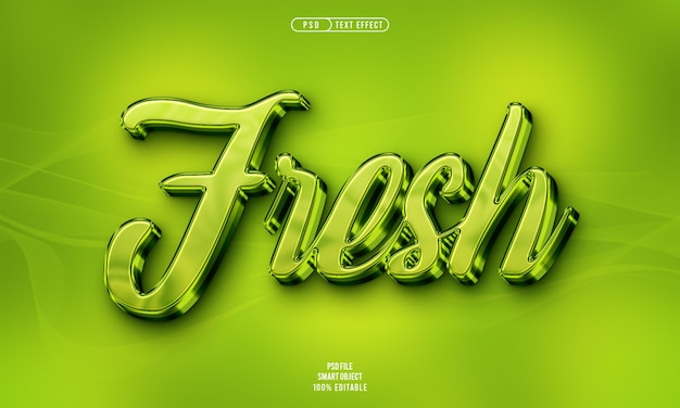 Fresh 3d editable text effect