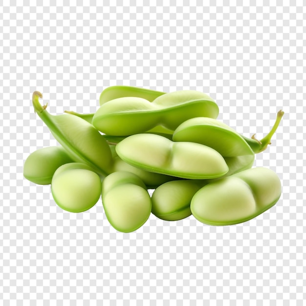 Free PSD fresh christmas lima beans isolated on transparent background