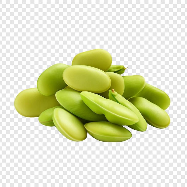 Free PSD fresh christmas lima beans isolated on transparent background