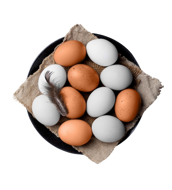 Free PSD fresh eggs composition